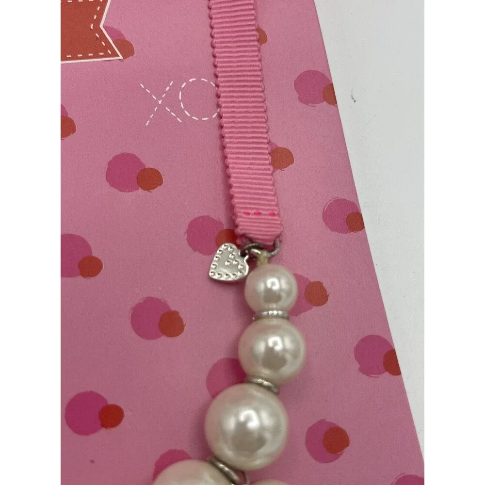 Stella & Dot Girls Olive Pearl Bob & Bracelet Set New